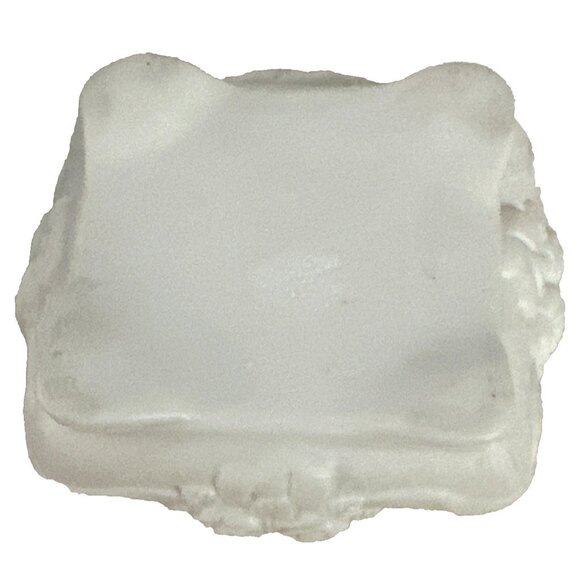 Coquette Bisque Trinket Jewelry Box Porcelain Lidded Roses Floral Vintage Velvet - Picture 6 of 8